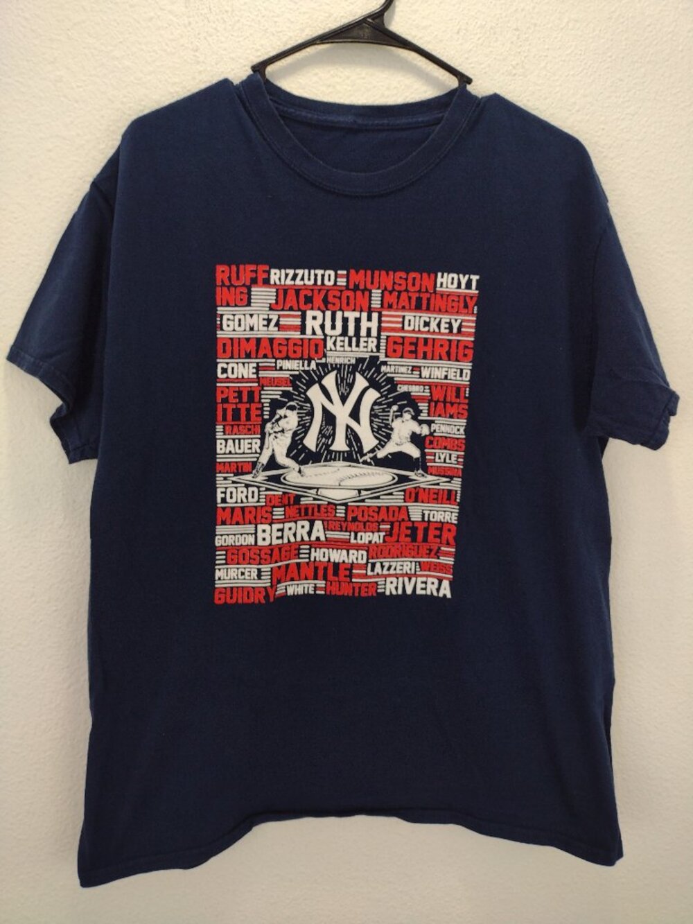 Yankees Men's New York Yankees T-Shirt Blue Medium All-Star Players